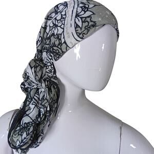 Bookish Box Serpent and Dove Scarf Black White and Gray Toones 20" x 68"